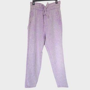 Missguided High Waisted Paperbag Balloon Jeans Lilac Size 8